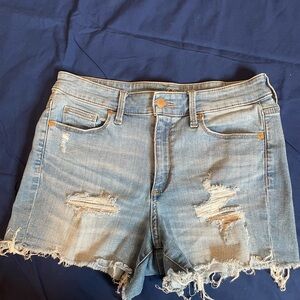 Universal Thread Blue Jean Shorts Distressed Raw Hem